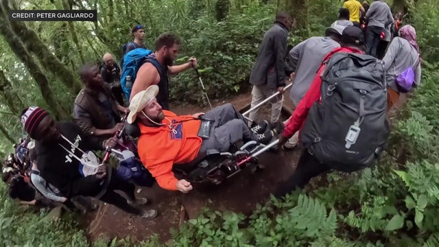 Peter Gagliardo and his team climbing Mount Kilimanjaro 