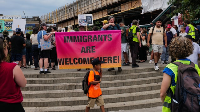 Immigration Activists Protest Against ICE's Recent Activity In NYC 