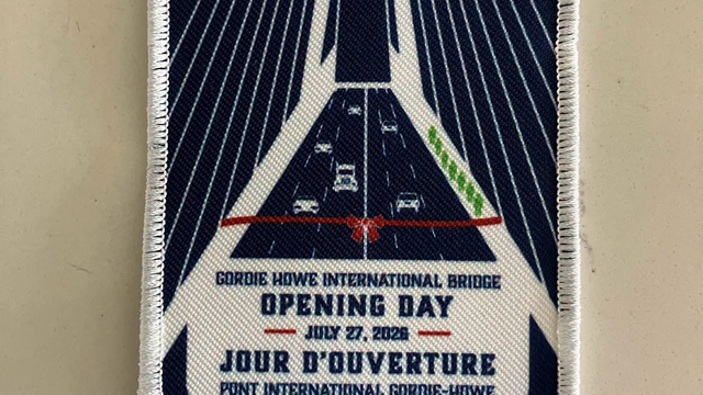 Gordie Howe Bridge commemorative patch 