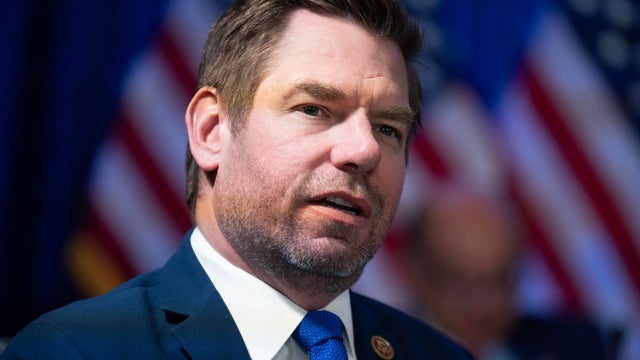 Rep. Eric Swalwell speaks during a hearing in the Capitol Visitor Center in Washington, D.C., on Tuesday, January 6, 2026. 