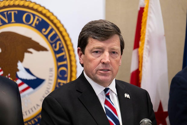 Ed Martin speaks during a press conference on May 13, 2025, in Washington, D.C. 