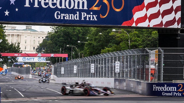 Transportation Secretary Sean Duffy, left, and Bud Denker, president of Penske Corporation,  announce the Freedom 250 Grand Prix course on Monday, March 9, 2026. 