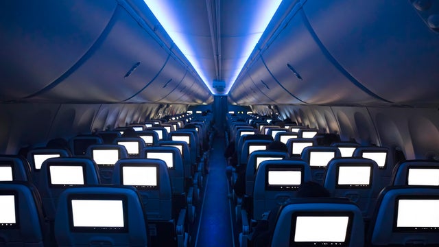 Interior of passenger plane 