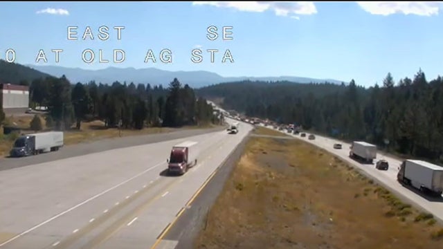 Interstate 80 big rig crash Caltrans camera 