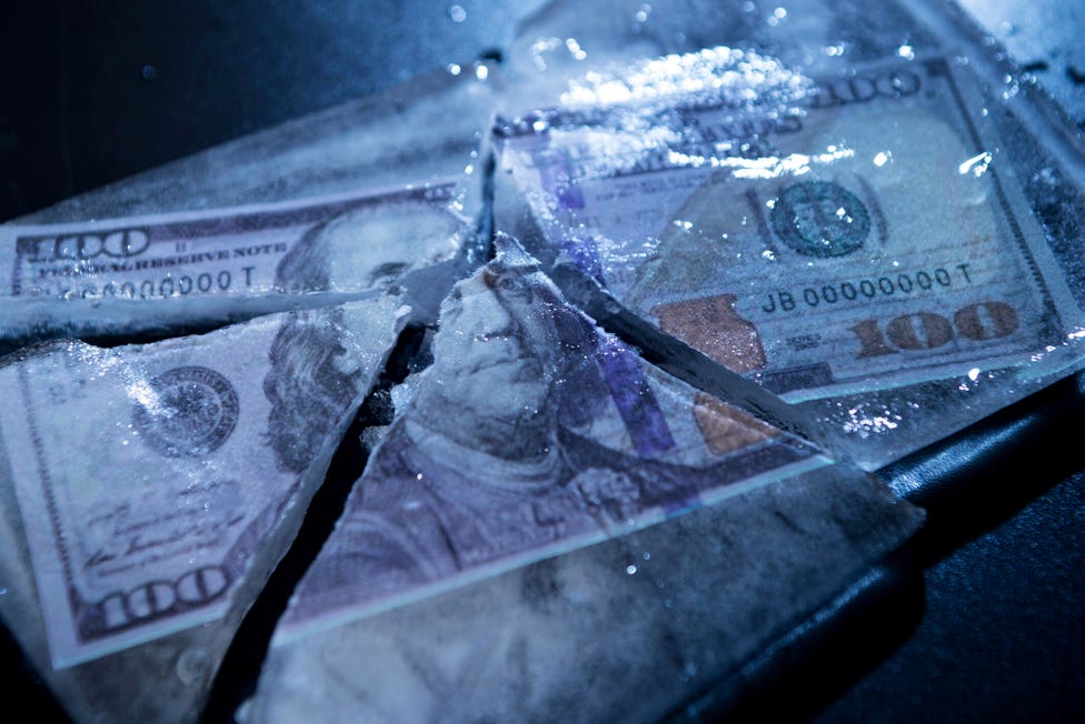 What happens to your direct deposit if your bank account is frozen by a debt collector?