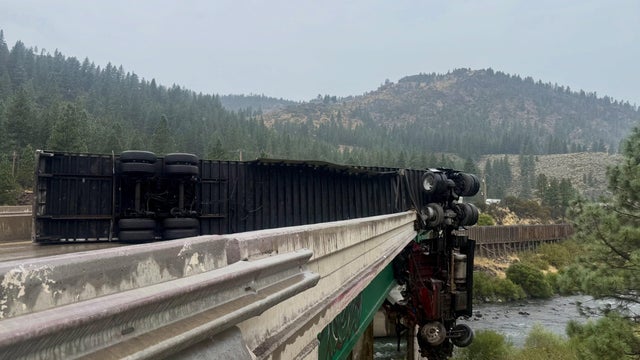 Nevada County I-80 semi-trailer crash 