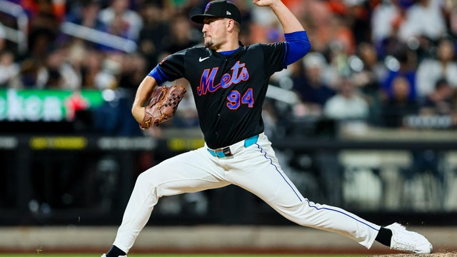 Nate Lavender #94 of the New York Mets throws against the Houston Astros during the sixth inning at Citi Field on August 28, 2026 in New York City. 