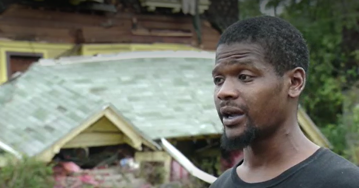 Detroit father injured while protecting infant daughter after tree falls on home