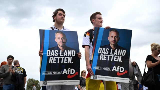 AfD top candidate Ulrich Siegmund campaigns ahead of the upcoming Saxony-Anhalt state elections, in Magdeburg 