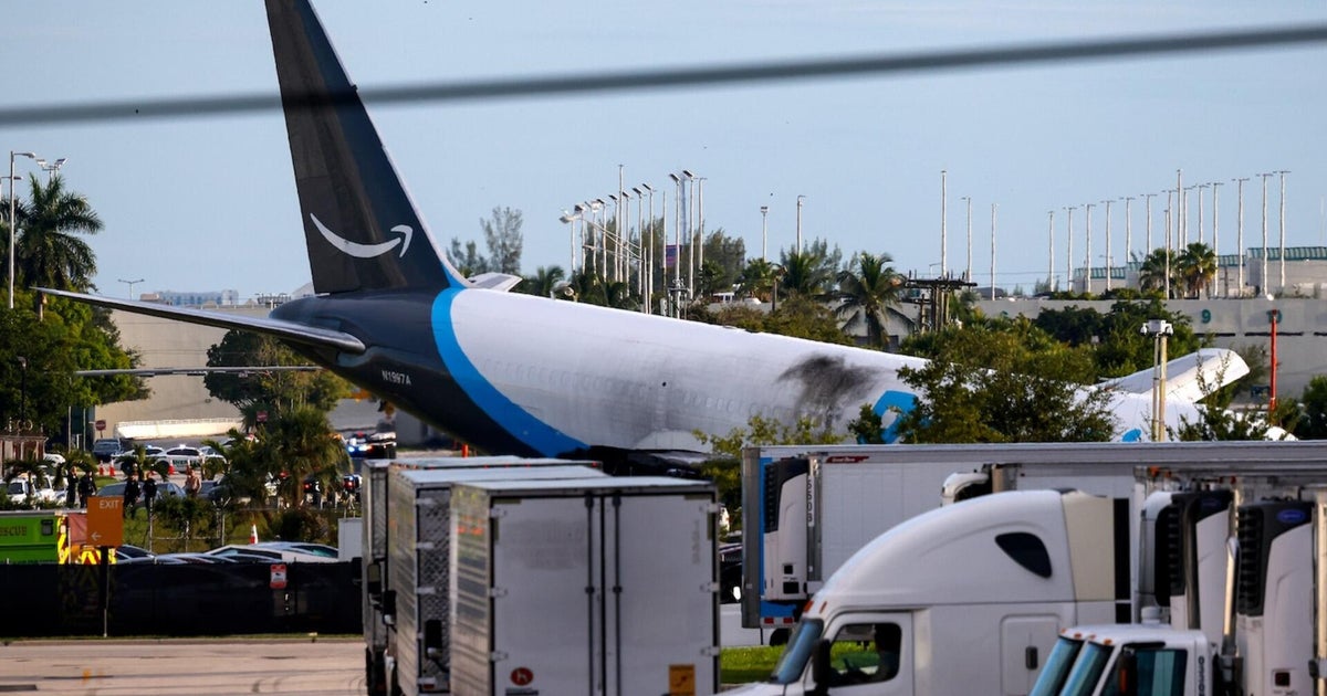 Amazon cargo plane overshoots runway in Miami in deadly crash