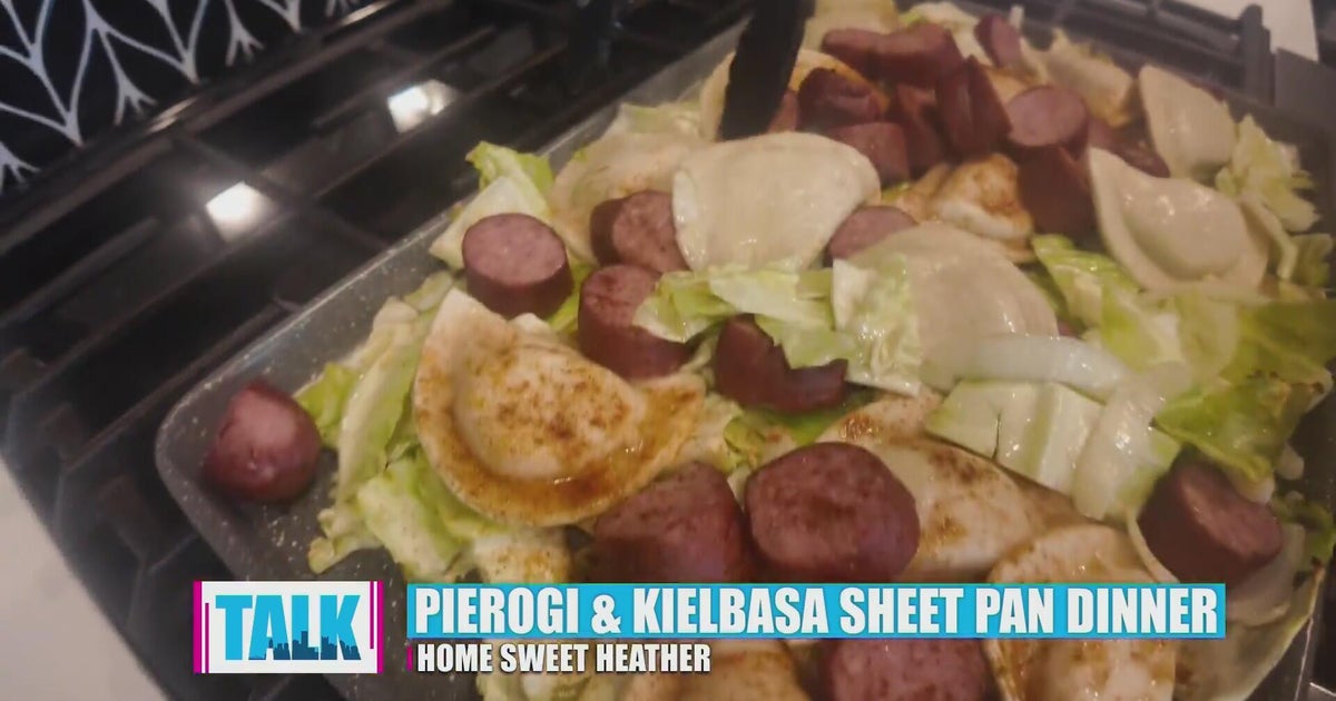 Pierogi and kielbasa sheet pan dinner recipe