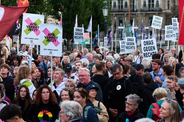 State Election in Saxony-Anhalt - Demonstration in Hamburg 