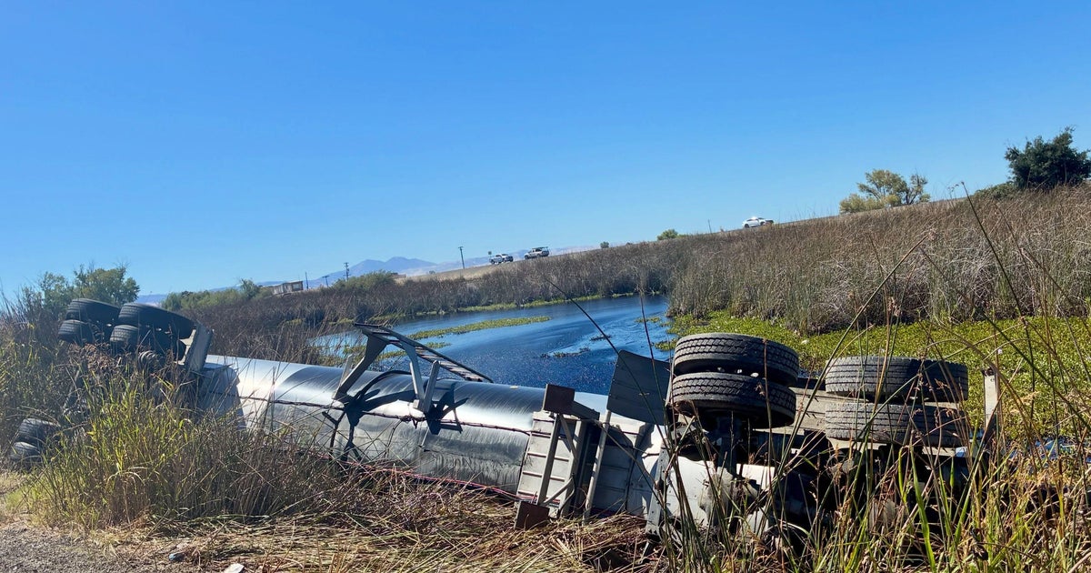 San Joaquin County tanker crash sends asphalt into Delta slough