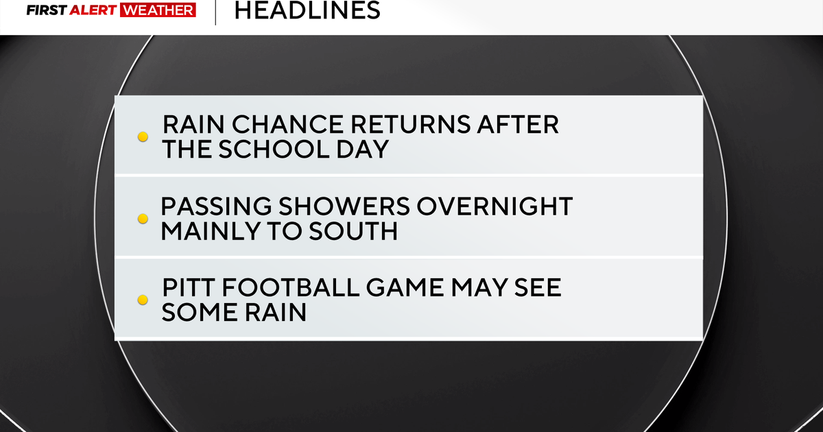 Thursday looks to be mostly dry, but some afternoon showers are possible in the Pittsburgh area