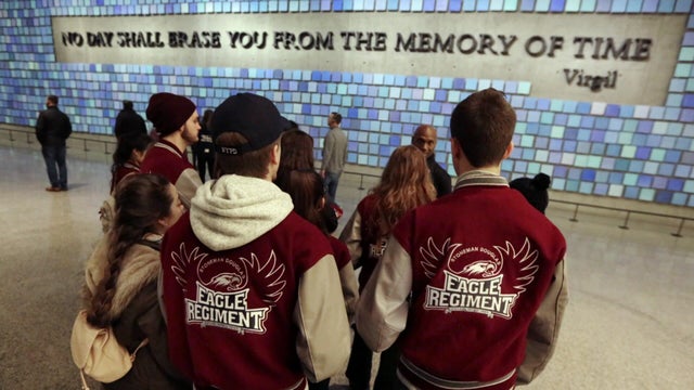Students at 9/11 Memorial and Museum 