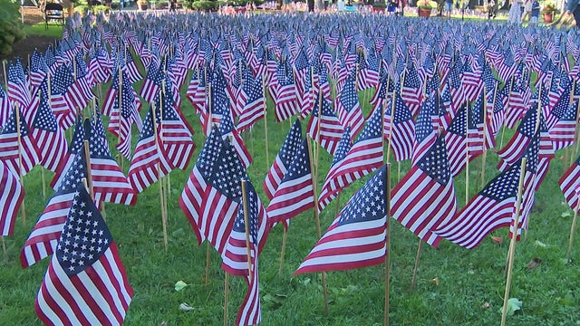 9/11 flags Boston 