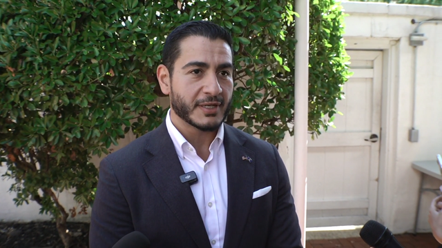 Abdul El-Sayed after a meeting with Senate Democrats on Capitol Hill on Wednesday, Sept. 16, 2026. 