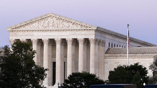 The Supreme Court building stands as the sun sets on Sept. 14, 2026, in Washington, D.C. 