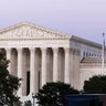 The Supreme Court building stands as the sun sets on Sept. 14, 2026, in Washington, D.C. 