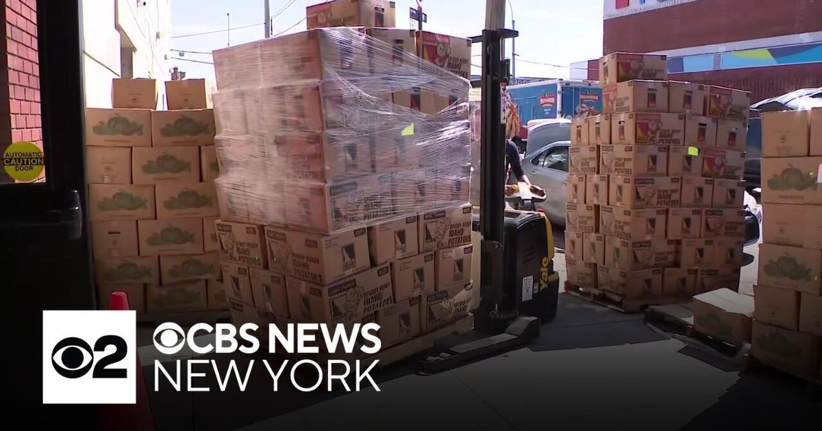 Food distributed to those in need in Brooklyn for Jewish High Holidays