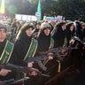 Armed volunteers march through central Tehran in Basij-led mobilization rally 