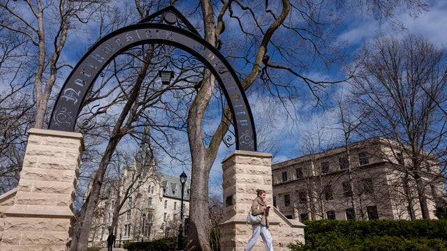 Northwestern University campus in Evanston, Illinois. 