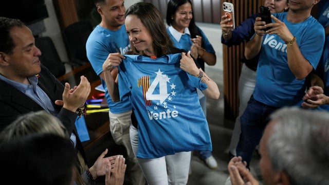 FILE PHOTO: Celebrations for the 14th anniversary of Venezuelan opposition leader Maria Corina Machado's "Vente Venezuela" political movement, in Panama City 