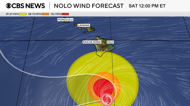 Hurricane Nolo wind forecast