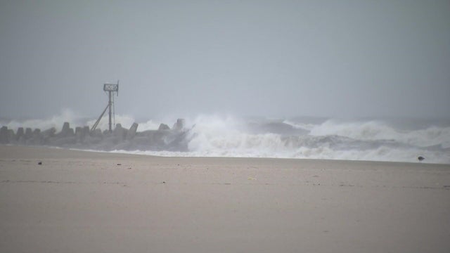 Waves crashing on the Jersey Shore 
