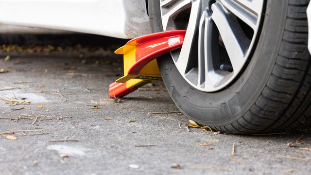 craped car wheel in restrcted area 