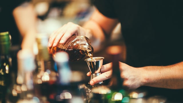 Barman preparing cocktail 