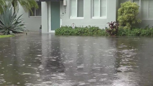Heavy rain has left Fort Lauderdale's Victoria Park underwater for hours