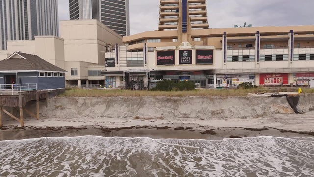 Erosion at Atlantic City beach 