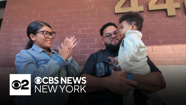 NYPD officers reunite with baby they saved from choking