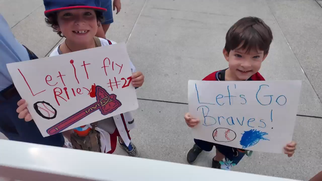 Braves fans pack the battery to send off team