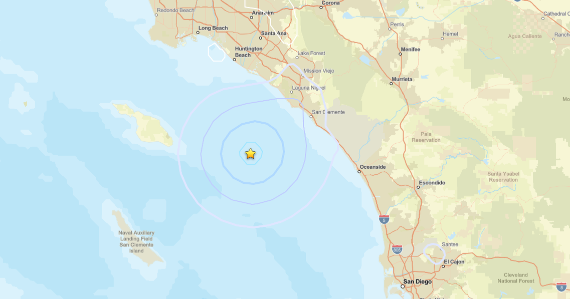 Preliminary 3.7-magnitude earthquake strikes off coast of Dana Point ...