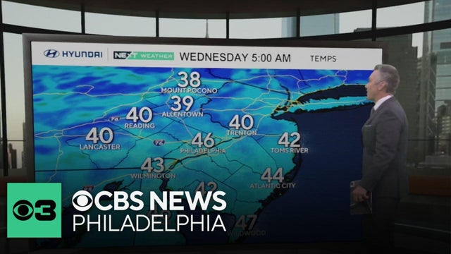 Clear but much colder Monday night in Philadelphia region