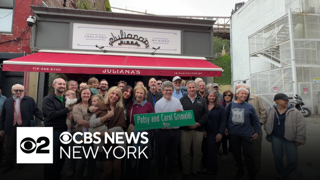 Street renamed for husband, wife who opened Grimaldi's Pizza