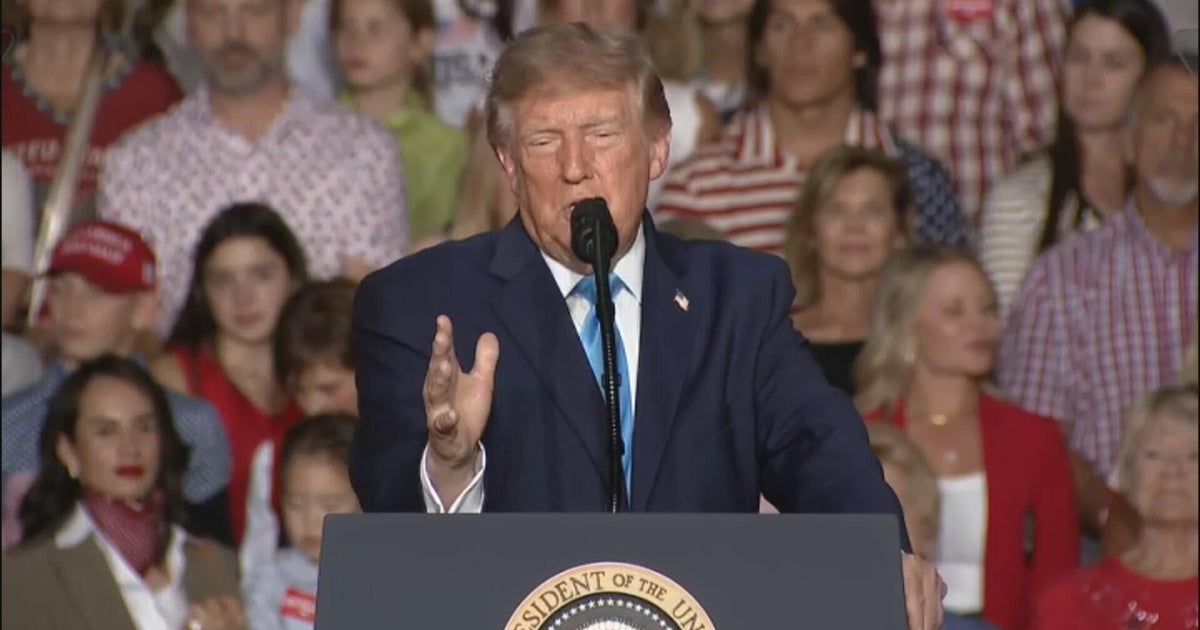 Trump suggests letting Iran "take out" L.A., San Diego during rally