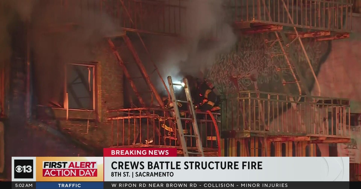 Crews battle structure fire in Downtown Sacramento
