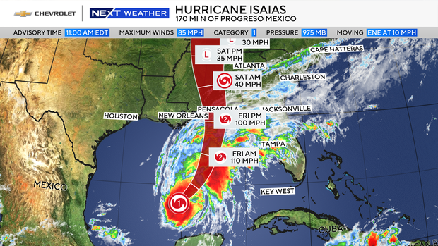 Will Hurricane Isaias impact Atlanta? Flooding rain, isolated tornadoes ...