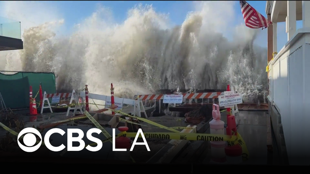 Big waves continue to pound Long Beach coast