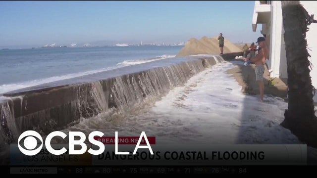 Long Beach continues to experience coastal flooding at the Alamitos Peninsula