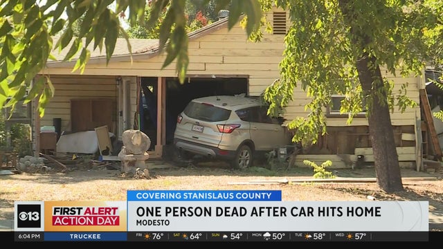 1 dead after SUV crashes into Modesto home