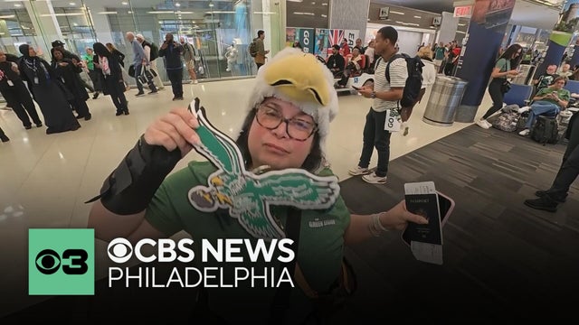 Birds fans party at PHL before flying to London for Eagles-Jaguars