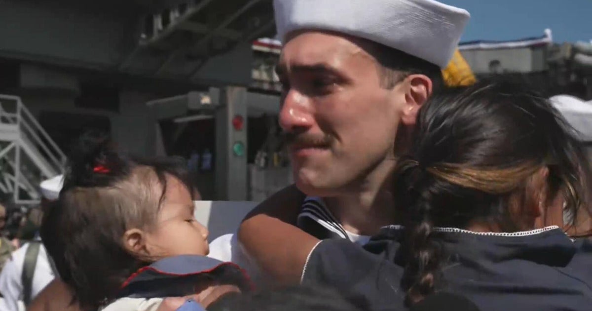 Hugs and tears of joy after USS Abraham Lincoln returns to San Diego