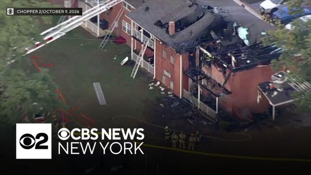 Video shows firefighters working to stop flames from spreading at N.J. apartment complex