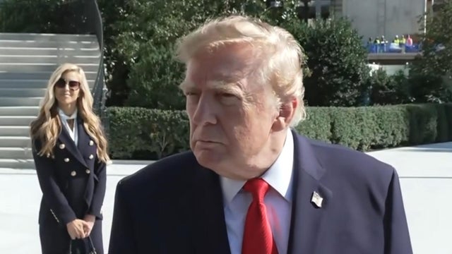Trump takes questions ahead of Alaska trip