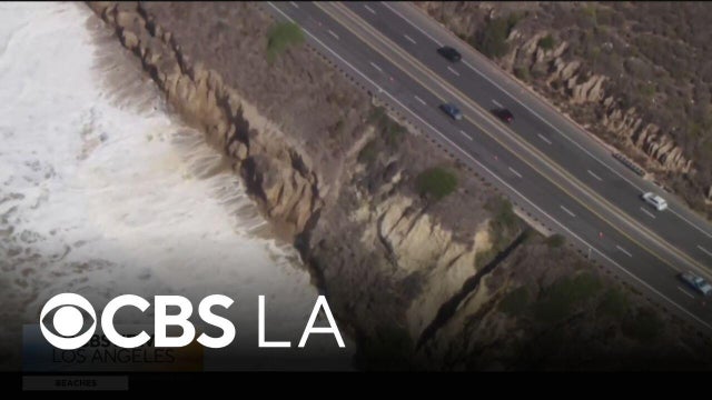 Erosion closes a portion of Pacific Coast Highway in Laguna Beach