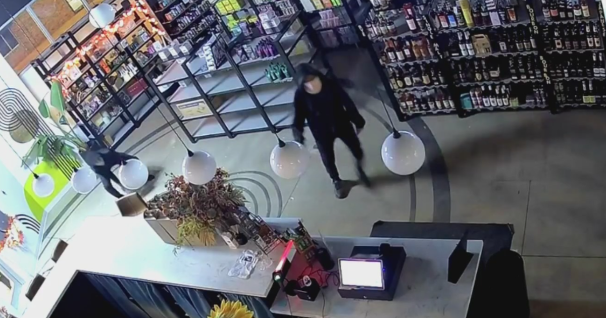 Liquor store burglary caught on surveillance video on Chicago's Northwest Side